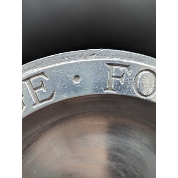 Vintage Pewter Cheese tray plate Craft American By Bon Chef Kenilworth NJ 9 inch - Picture 9 of 11